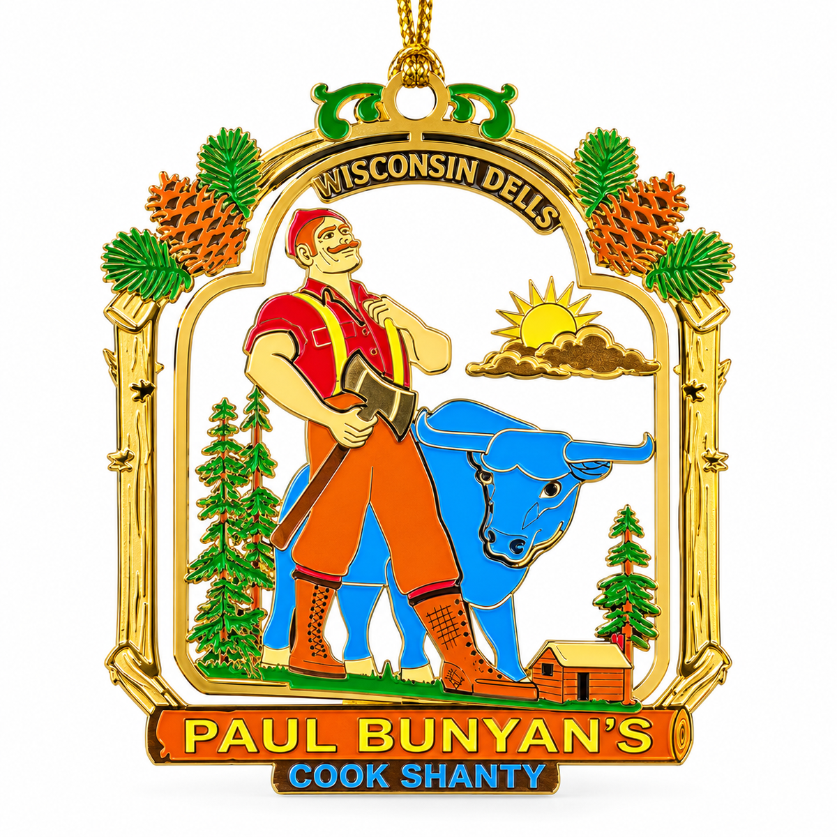 Paul Bunyan's Cook Shanty Collectible Brass Ornament